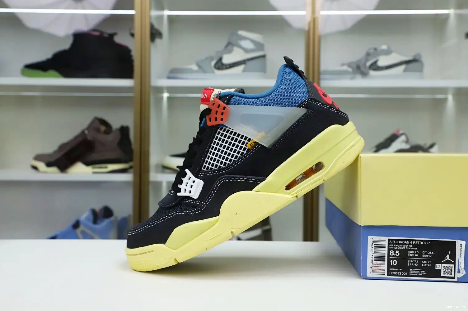 LA UNION RETRO AIR JORDAN X Kimikick 4 NOIR' 'OFF 0513